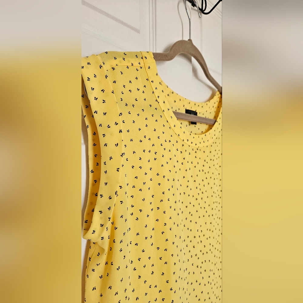 Ann Taylor Yellow Polka Dot Women's Top